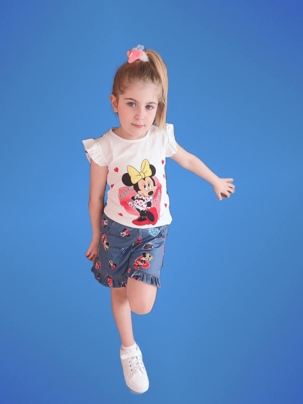 Runkli Adams Yeni Sezon Mickey Mause Baskılı Kız Çocuk Yazlık...